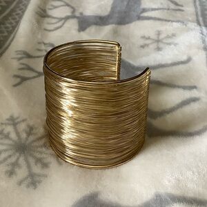 Gold Wire Cuff Bracelet